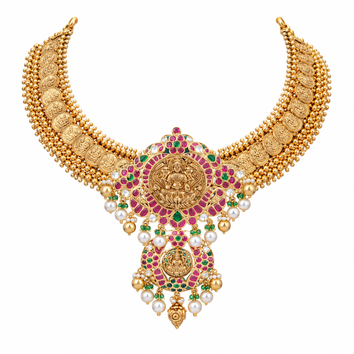 Nirjhari 22KT Gold Kundan Necklace