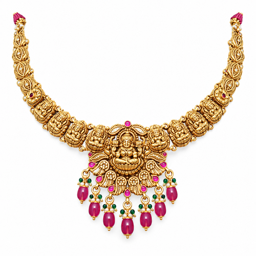 Padmika 22KT Gold Temple Necklace