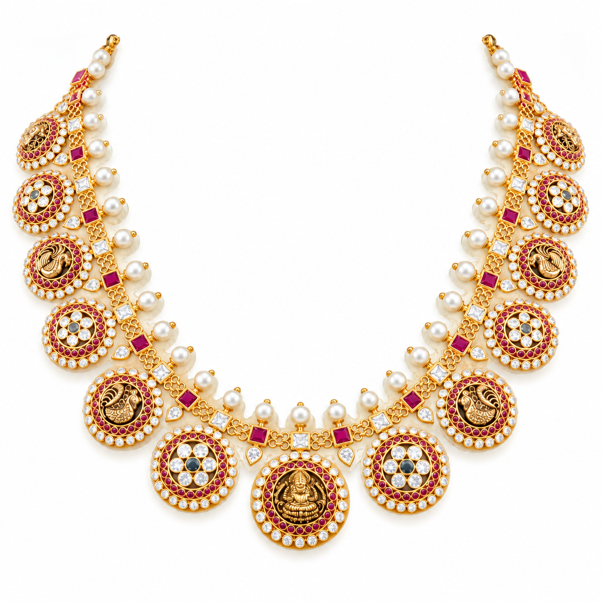Pranada 22KT Gold Temple Necklace