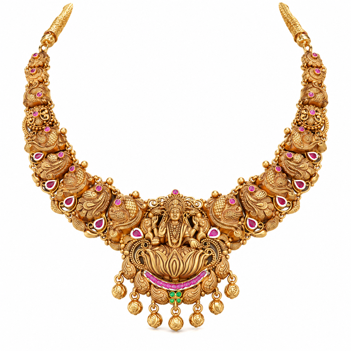 Gauri 22KT Gold Temple Necklace