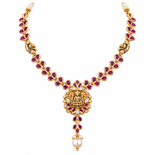 Maitreyi 22KT Gold Temple Necklace