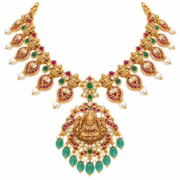 Harshita 22KT Gold Temple Necklace