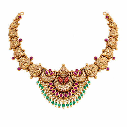 Sneha 22KT Gold Temple Necklace