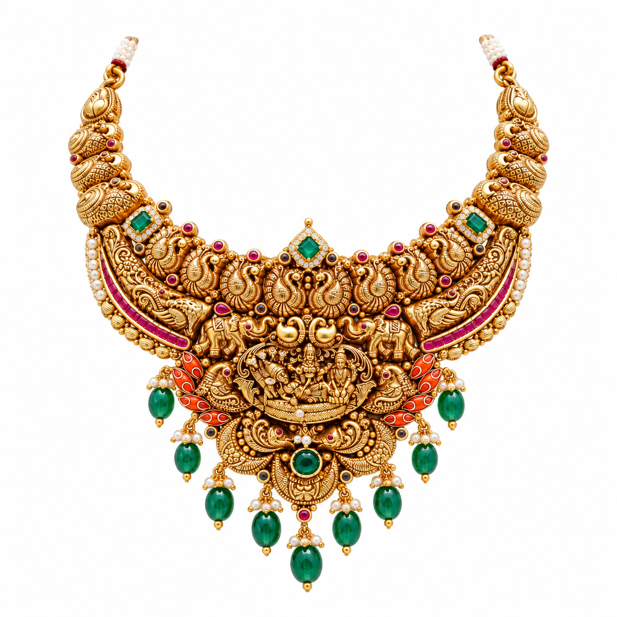 Vamana 22KT Gold Temple Necklace