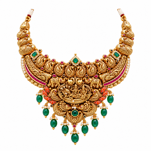 Vamana 22KT Gold Temple Necklace