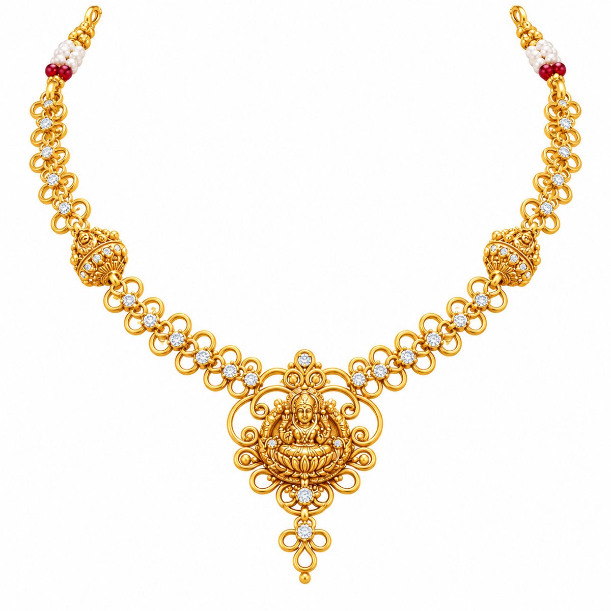 Tarunika 22KT Gold Temple Necklace