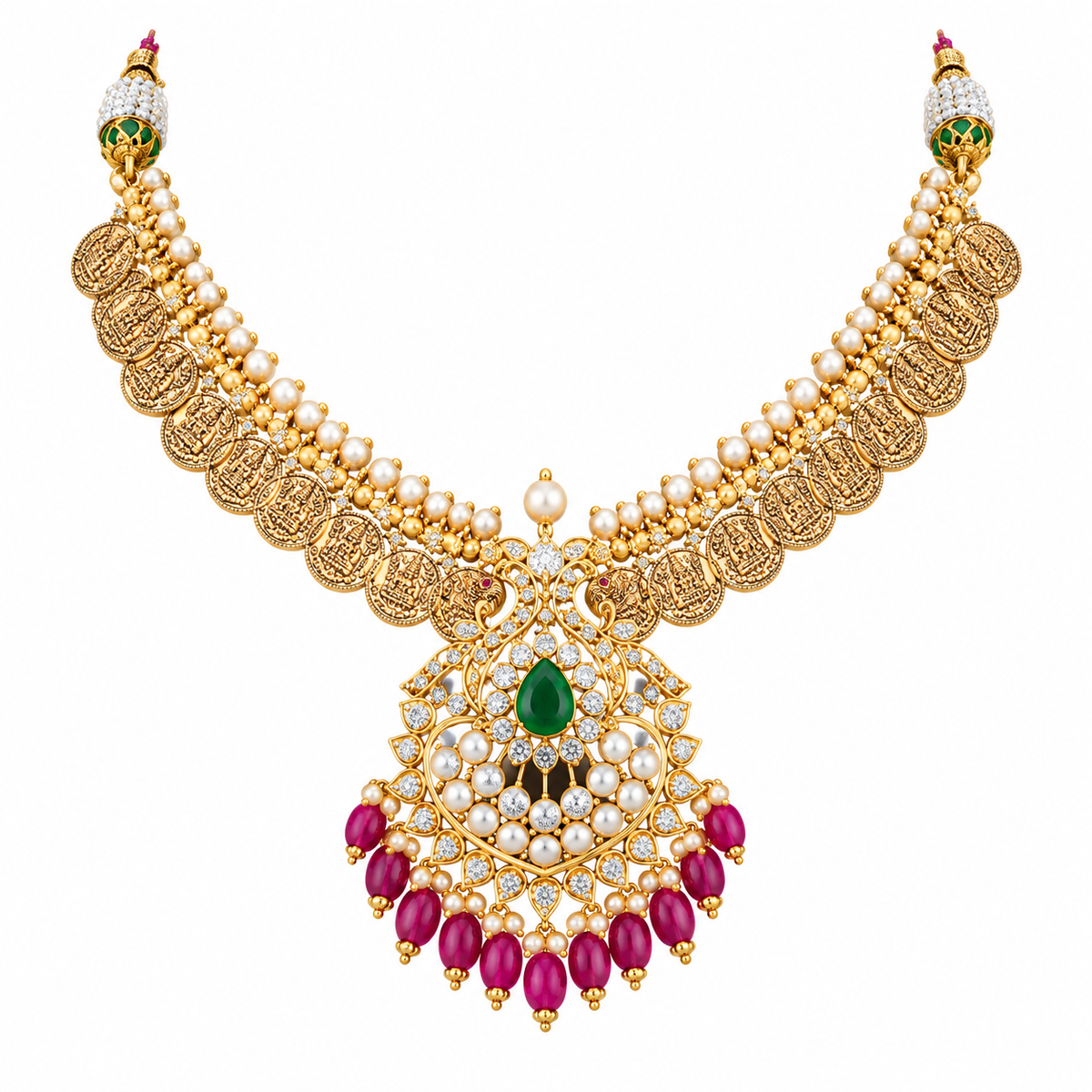 Asha 22KT Gold Temple Necklace