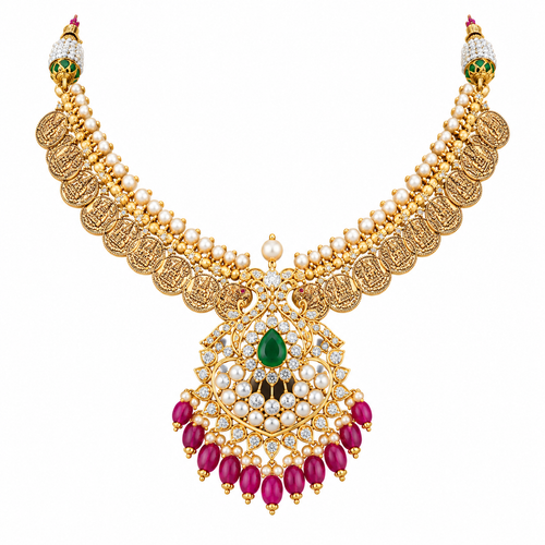 Asha 22KT Gold Temple Necklace
