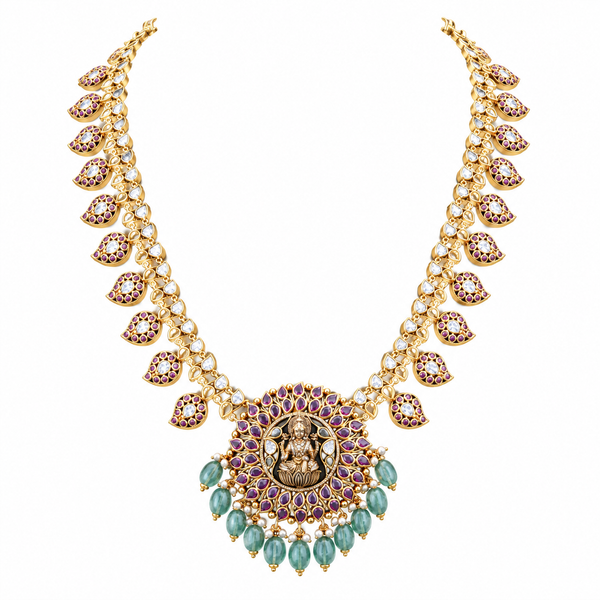 Hemangi 22KT Gold Temple Necklace