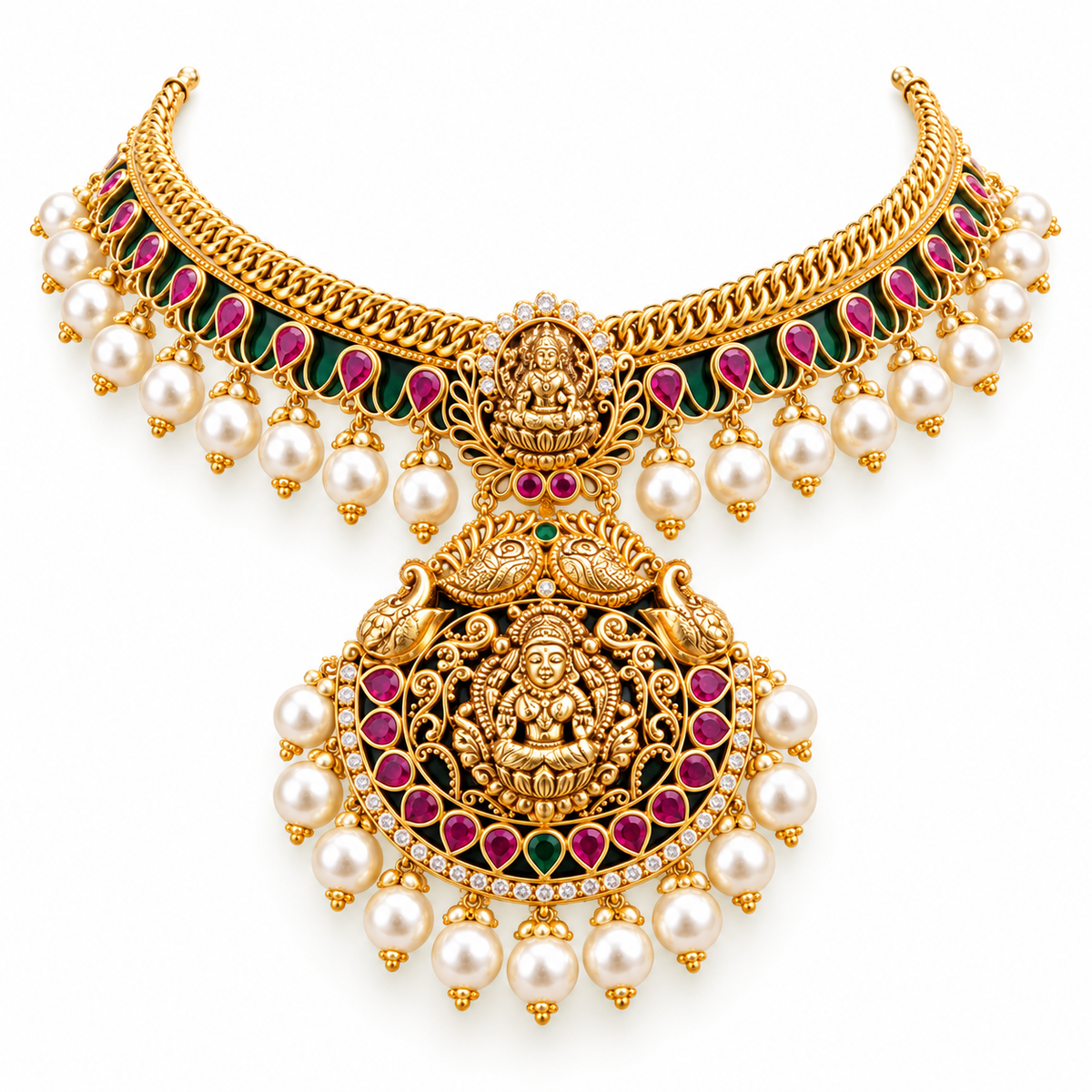 Gopika 22KT Gold Temple Necklace
