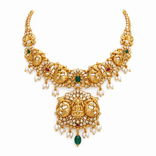 Lalima 22KT Gold Temple Necklace