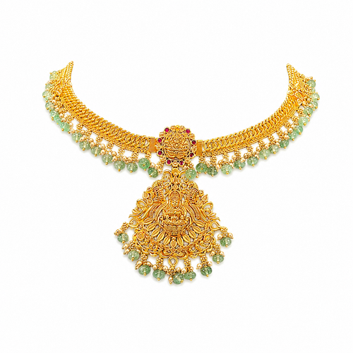 Ishmita 22KT Gold Temple Necklace