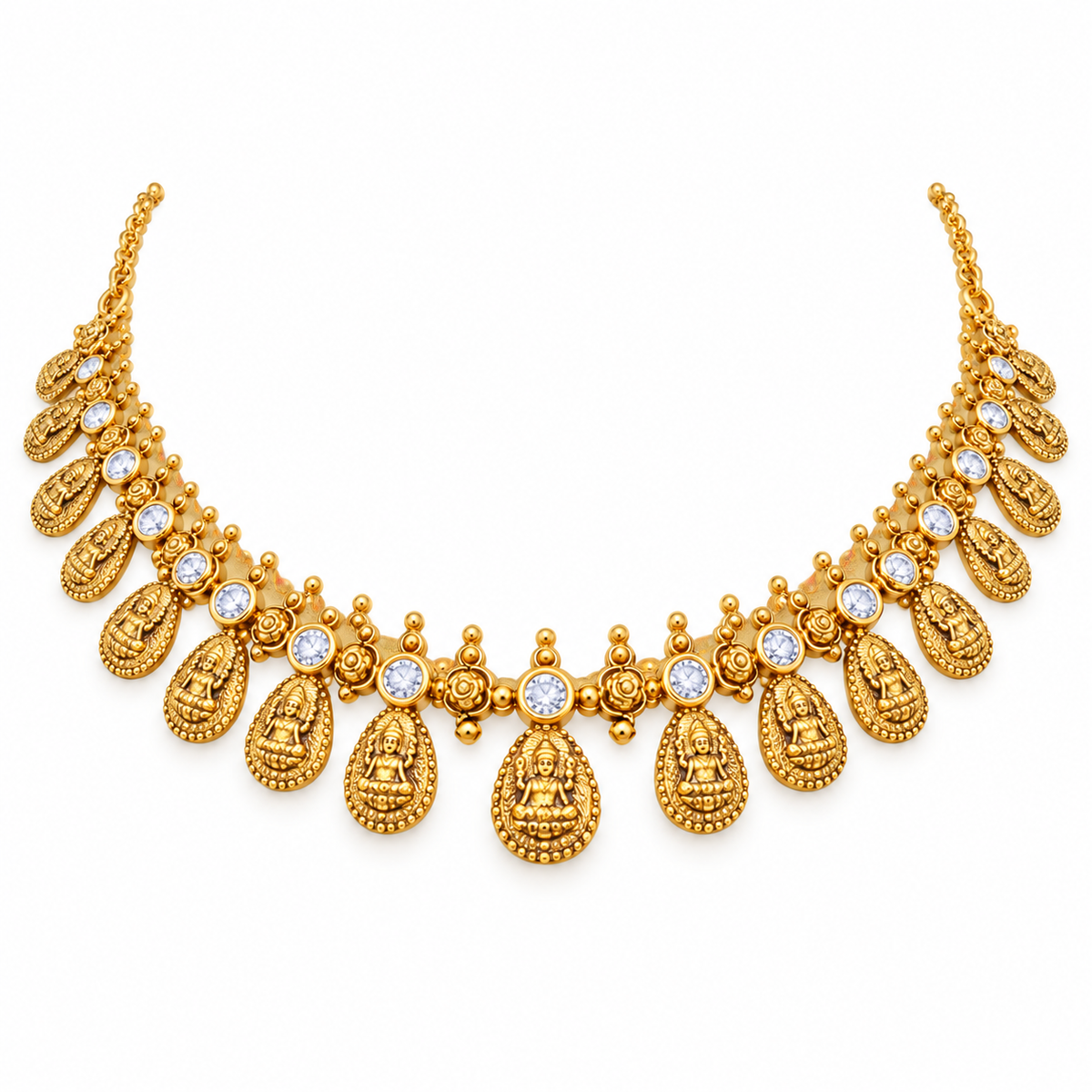 Rohita 22KT Gold Temple Necklace