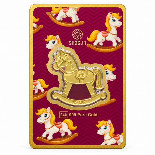 24KT Gold Horse Coin for Kids