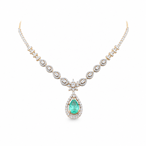 Shahana Pear 18KT Gold Diamond Necklace