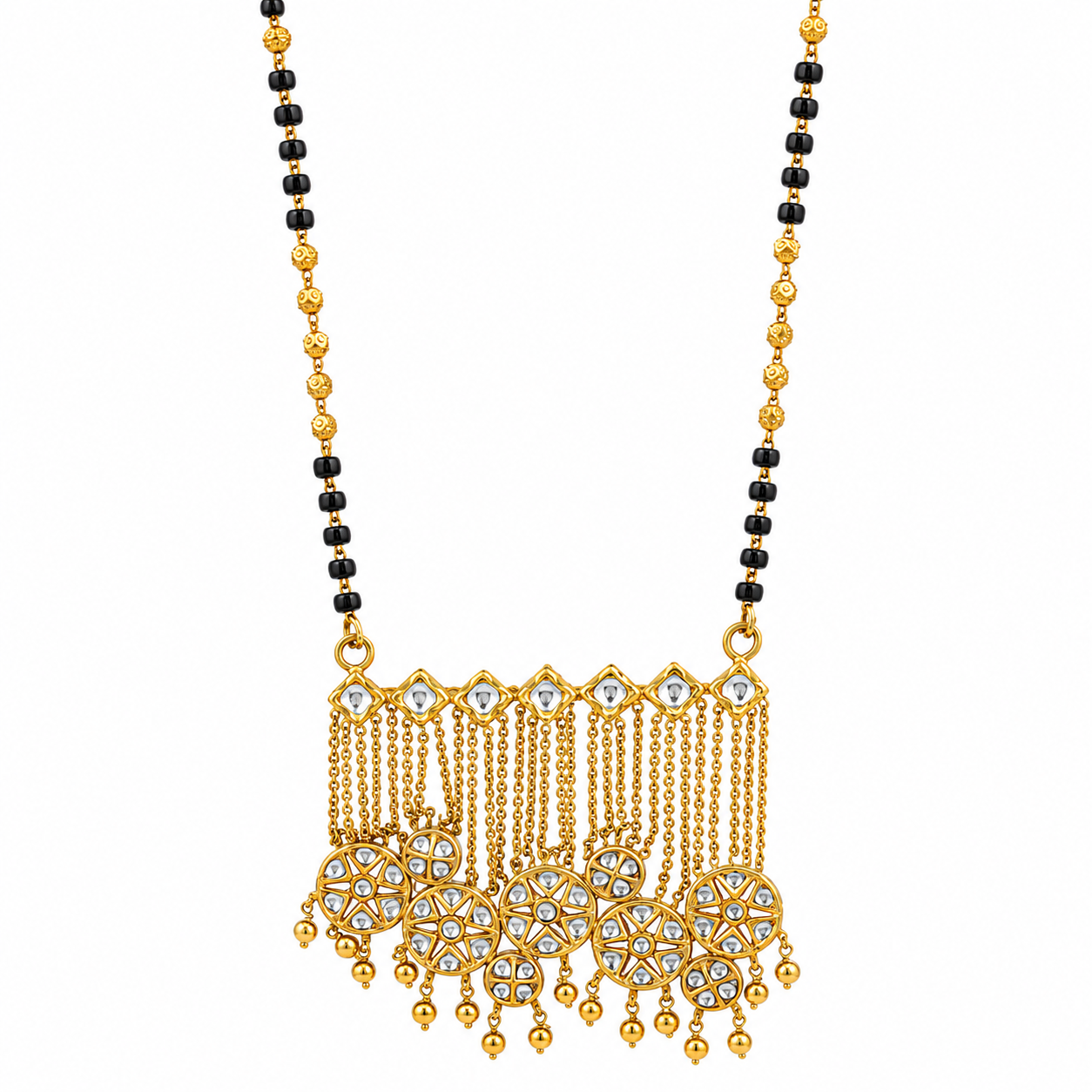 Shahi 22KT Gold Kundan Mangalsutra