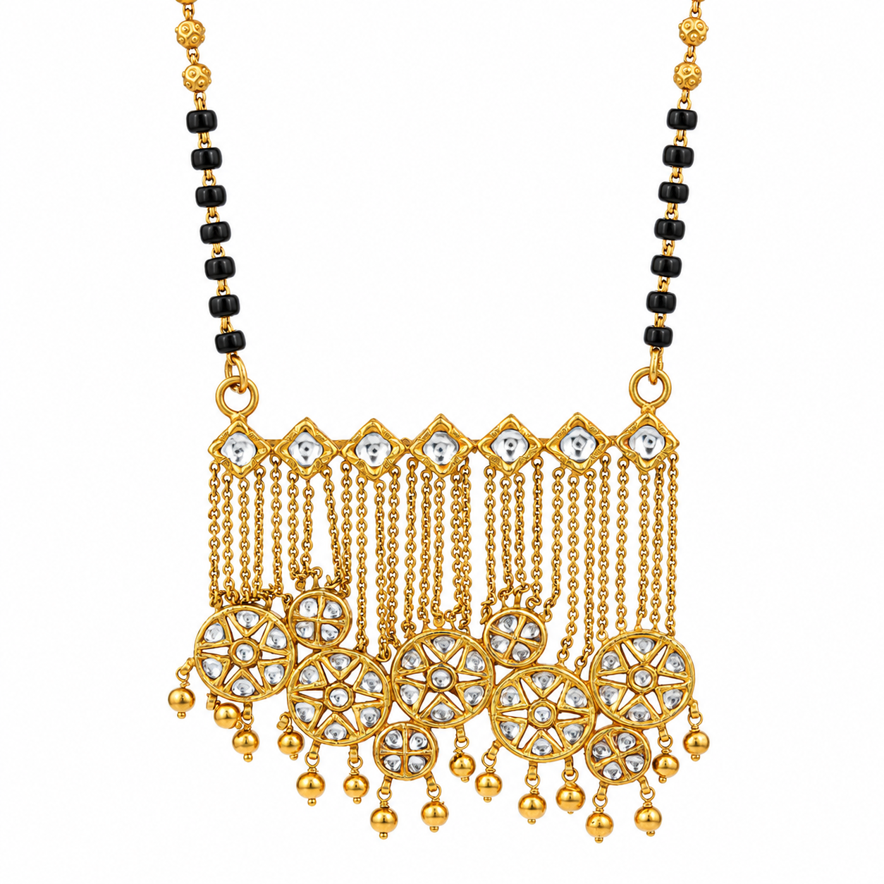 Shahi 22KT Gold Kundan Mangalsutra