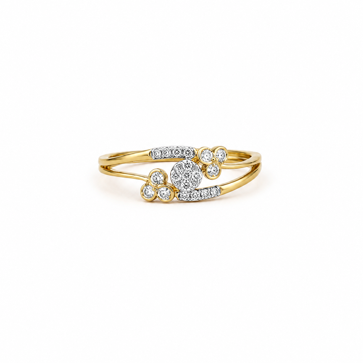 Sheer Cluster 14KT Gold Diamond Ring