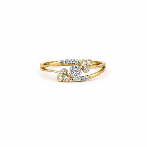 Sheer Cluster 14KT Gold Diamond Ring