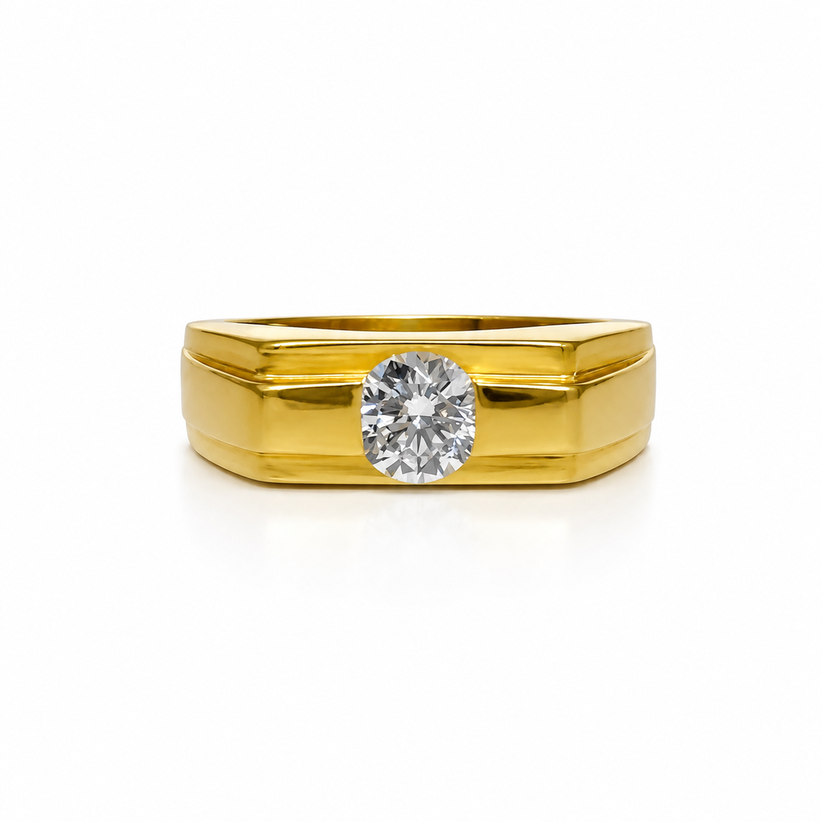 Sleek Sentinel 22KT Gold Ring