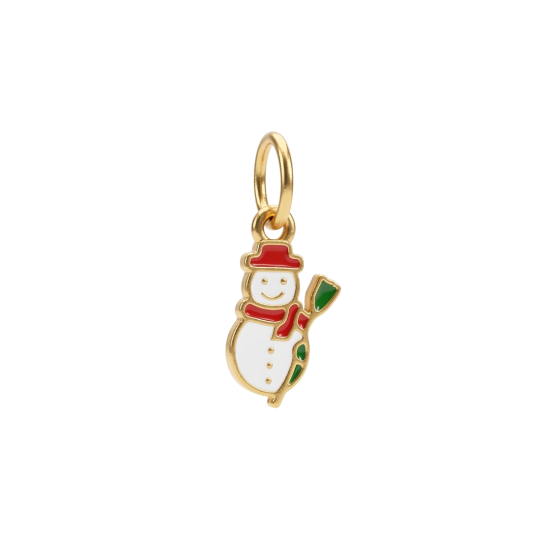 Snowman 22KT Gold Pendant For Kids