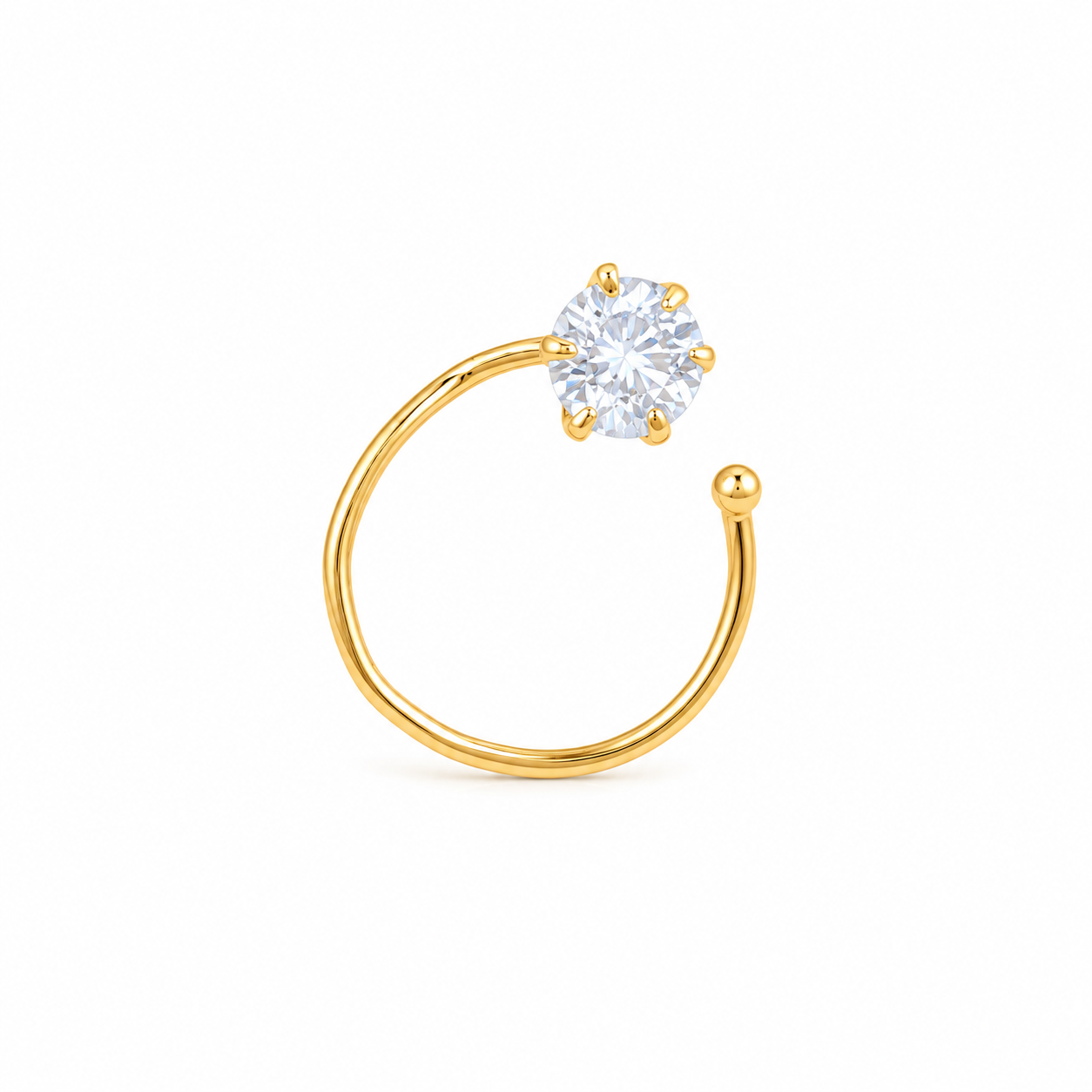 Solitaire 18KT Gold Diamond Nose Pin