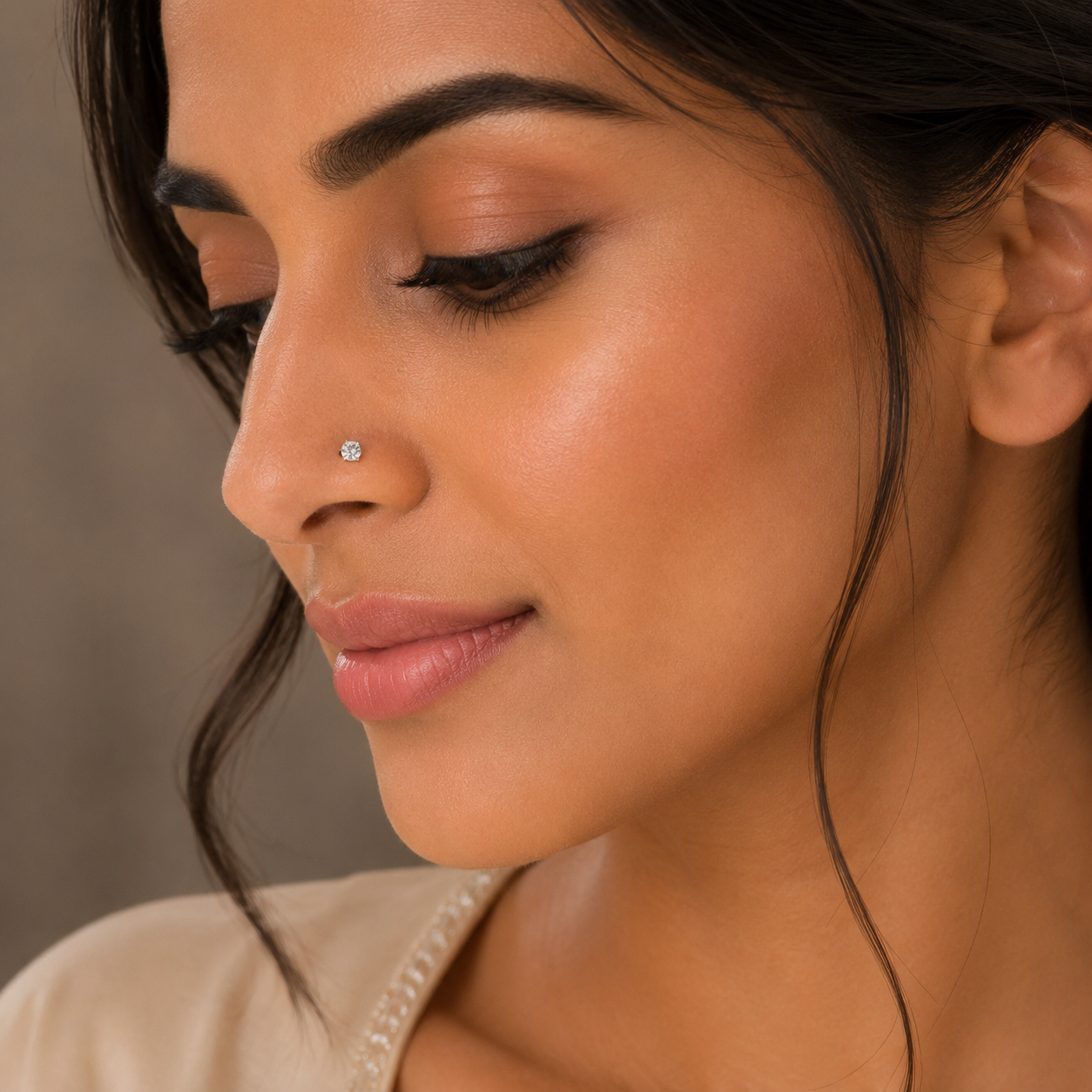 Solitaire 18KT Gold Diamond Nose Pin
