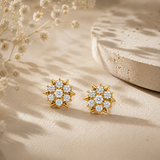 Spark Arrow 22KT Gold Diamond Stud Earrings