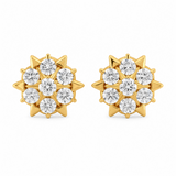 Spark Arrow 22KT Gold Diamond Stud Earrings