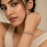 Sparking Circles 18KT Gold Diamond Kada