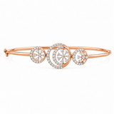 Sparking Circles 18KT Gold Diamond Kada