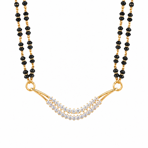 Sparking Curve 14KT Lab Grown Diamond Mangalsutra