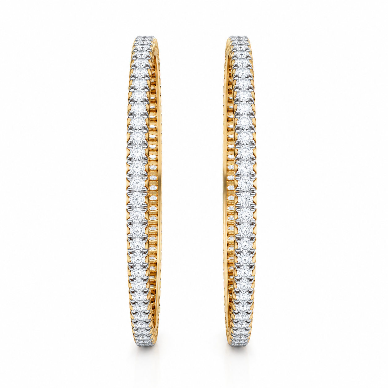 Sparkline 18KT Gold Diamond Bangles