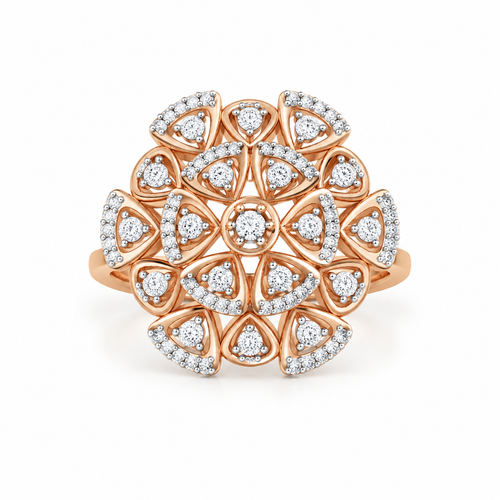 Sparkling Prism 14KT Gold Diamond Cocktail Ring