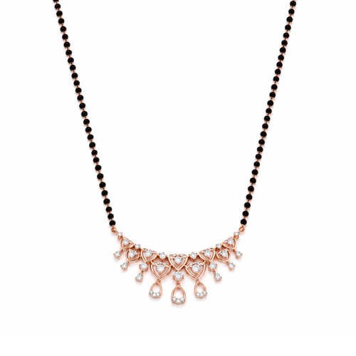 Sparkling Prism 14KT Gold Diamond Mangalsutra