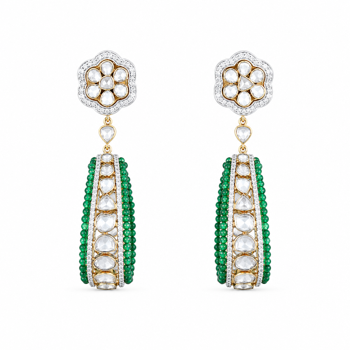 Splendour 18KT Gold Diamond Dangle Earrings