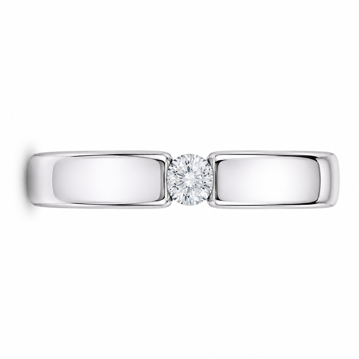 Stunning Solitaire 18KT Gold Diamond Band Ring