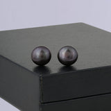 Subtle Black Pearl Stud Earrings