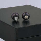 Subtle Black Pearl Stud Earrings