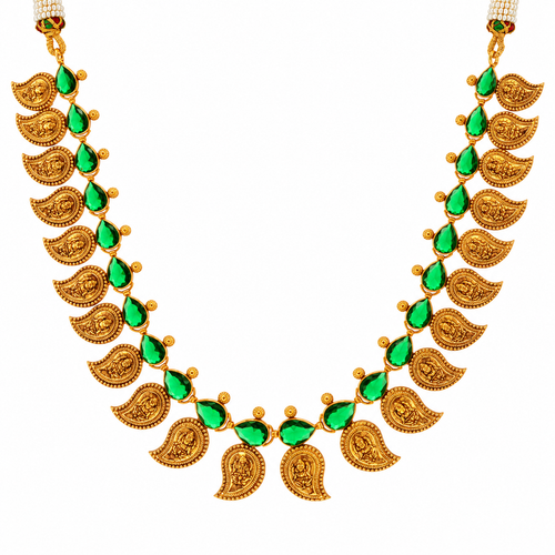Sukanya 22KT Gold Temple Mango Necklace