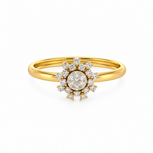 Sunrays 14KT Gold Diamond Ring