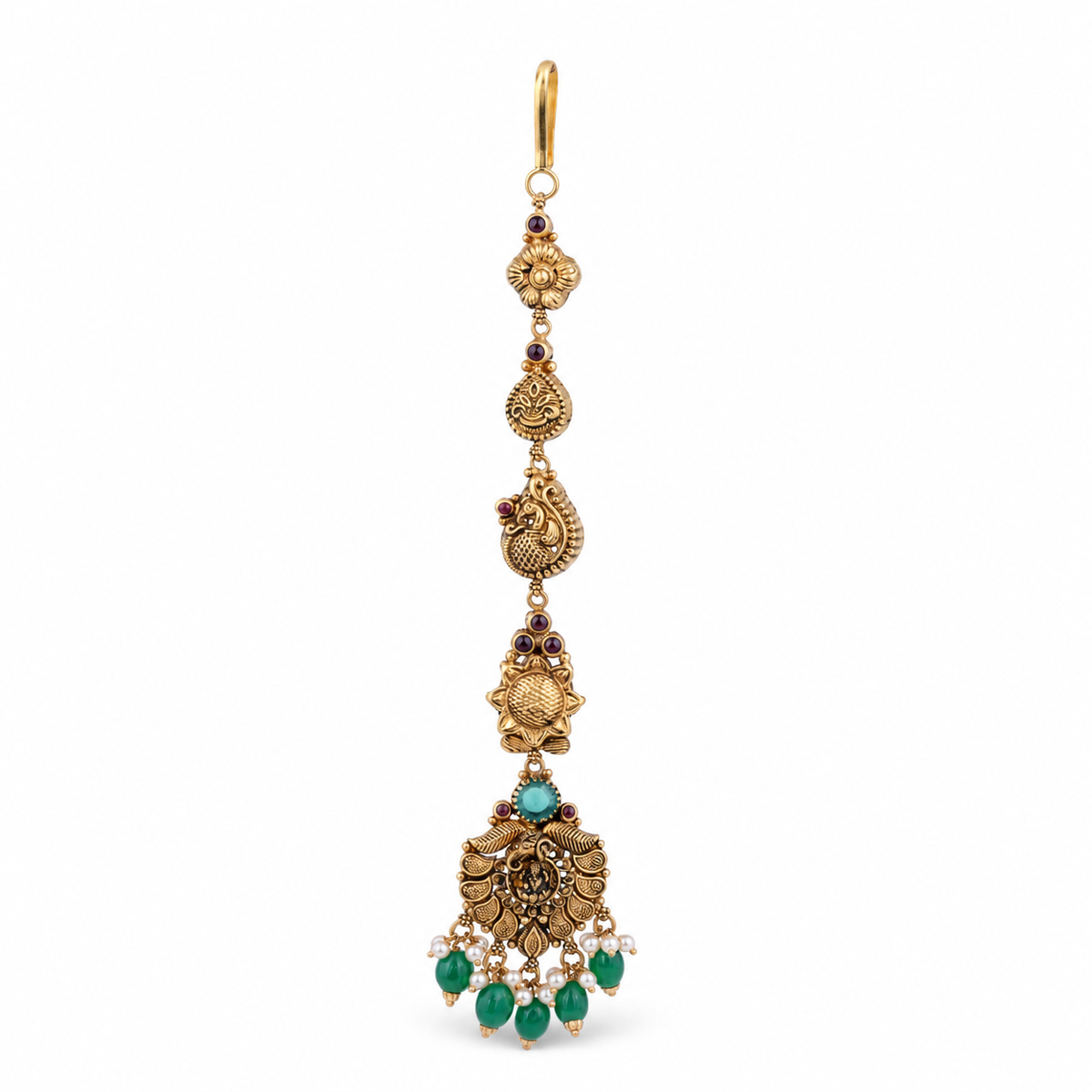 Gajalakshmi  22KT Gold Maang Tikka