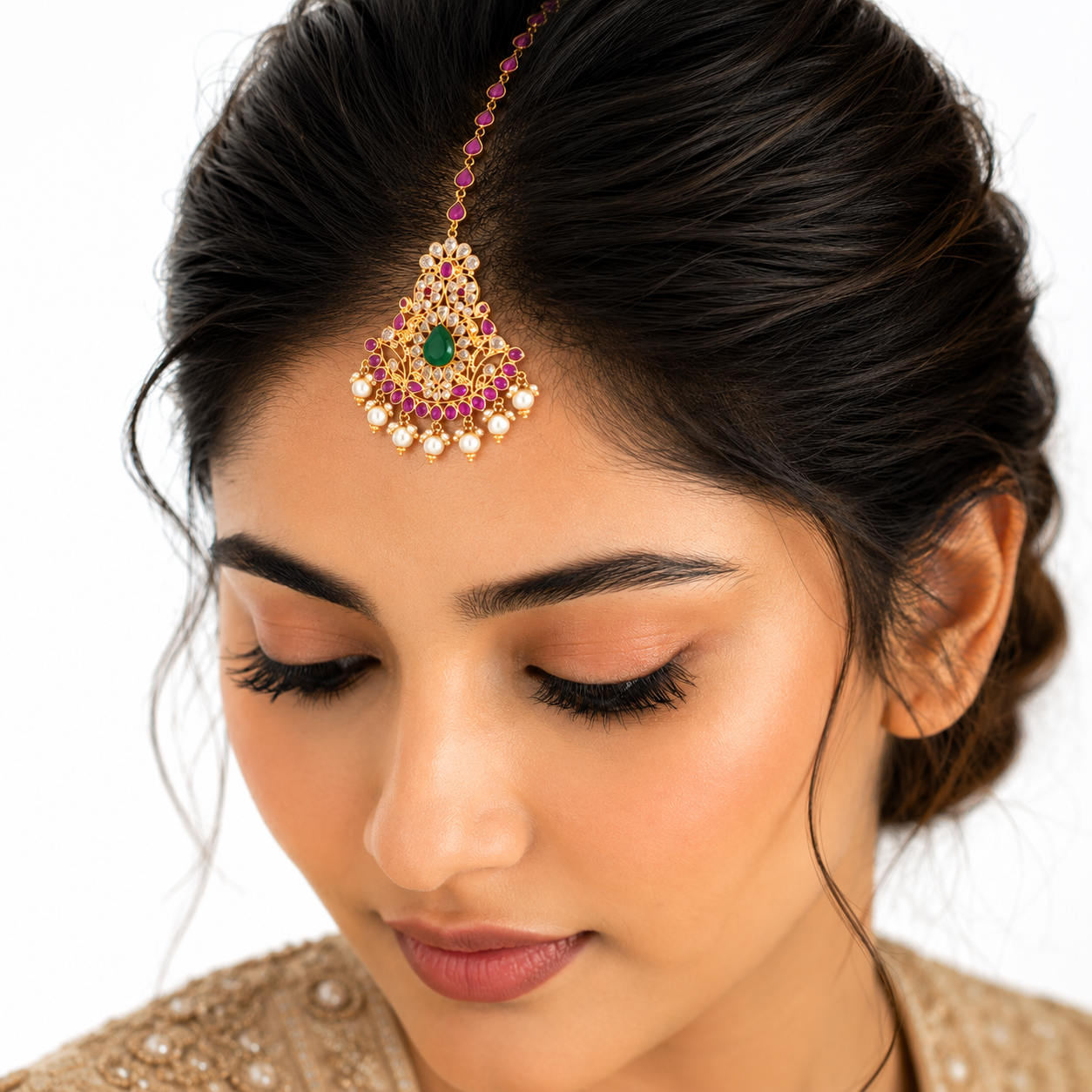Tarini 22KT Gold Maang Tikka