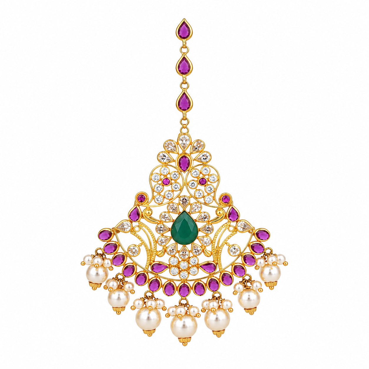 Tarini 22KT Gold Maang Tikka