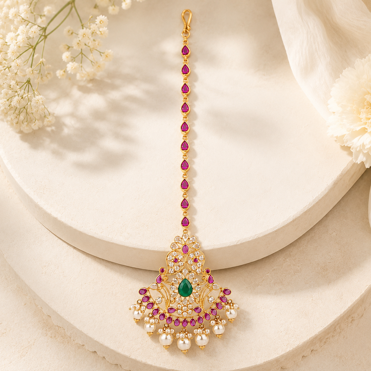 Tarini 22KT Gold Maang Tikka