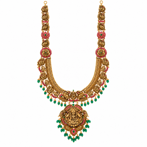Traditional Rohita 22KT Gold Temple Necklace