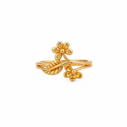Twin Blossom 22KT Gold Ring