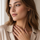 Twin Bud 22KT Gold Ring