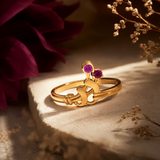 Twin Bud 22KT Gold Ring