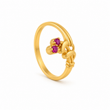 Twin Bud 22KT Gold Ring